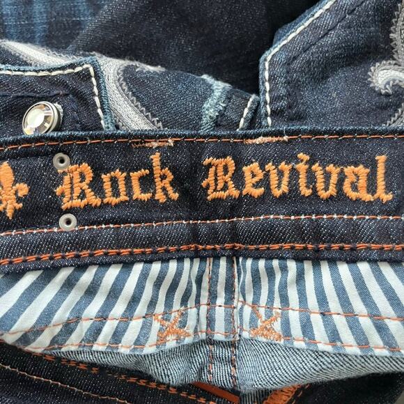 NWOT Rock Revival Women's Dark Wash Stephanie Boot Cut Jeans Size 27 - Picture 14 of 15